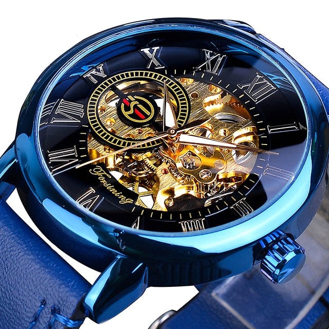 Skeleton Mechanical Watches Men Luxury Brand