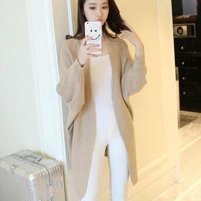 Sleeve Knitted Sweater Femme Jacket Loose Ladies Sweaters