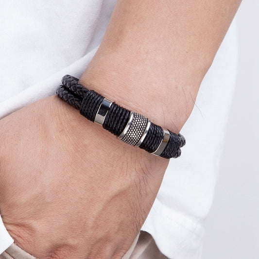 Leather Bracelet Double-layer Design