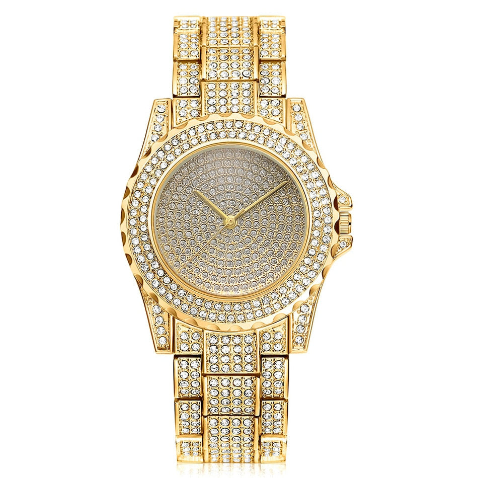 Watches Luxury Date Quartz Wrist With Micropave CZ