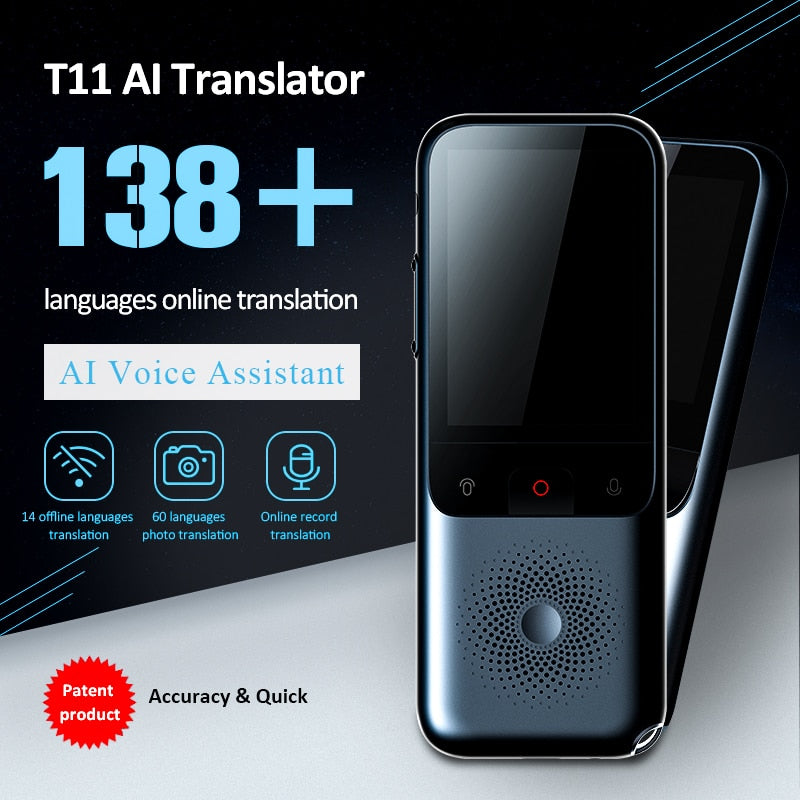 Portable Smart Voice Translator 138 Languages T11 Real-time Speech - Alicetheluxe