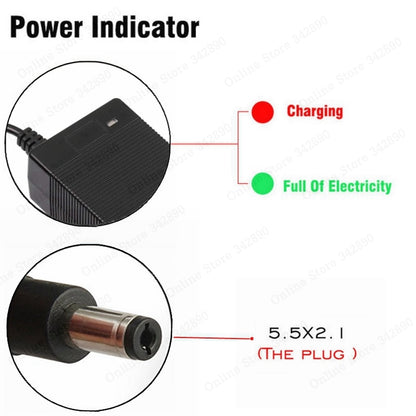 Battery charger Output 42V 2A For 10Series 36V Electric Bike