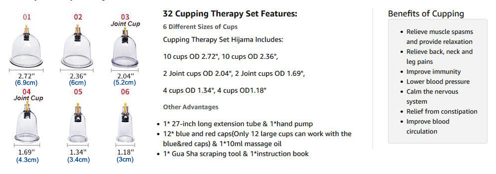 Professional Chinese Acupoint Cupping Therapy Hijama for Massage