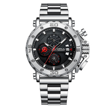 Luxury Big Dial Stainless Steel Waterproof Chronograph Wristwatches