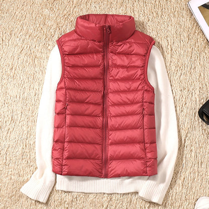 Ultra Light Down Vests Slim Gilet Lightweight Warm Waistcoat Portable