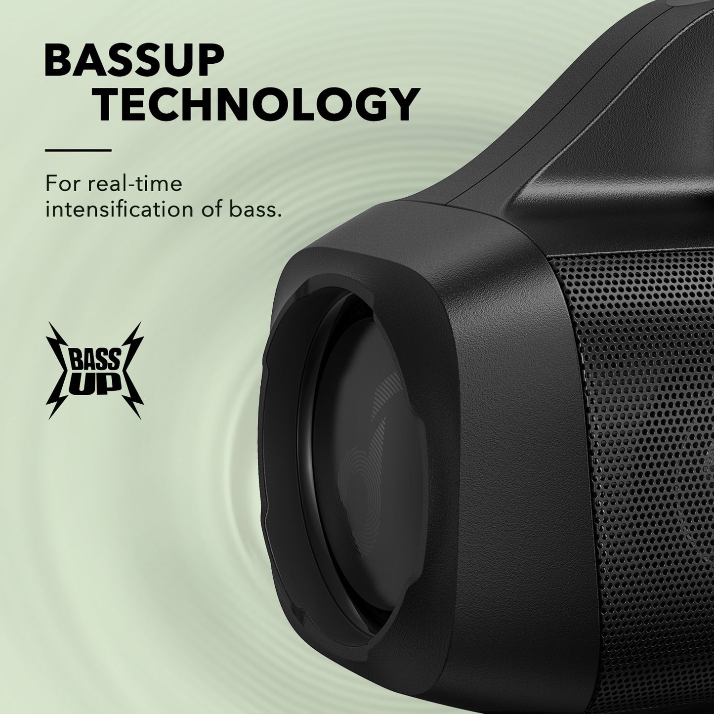 Outdoor bluetooth Speaker with Titanium Drivers, Bass-Up Technology