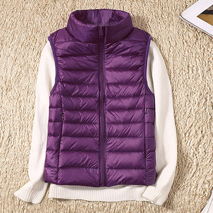 Ultra Light Down Vests Slim Gilet Lightweight Warm Waistcoat Portable