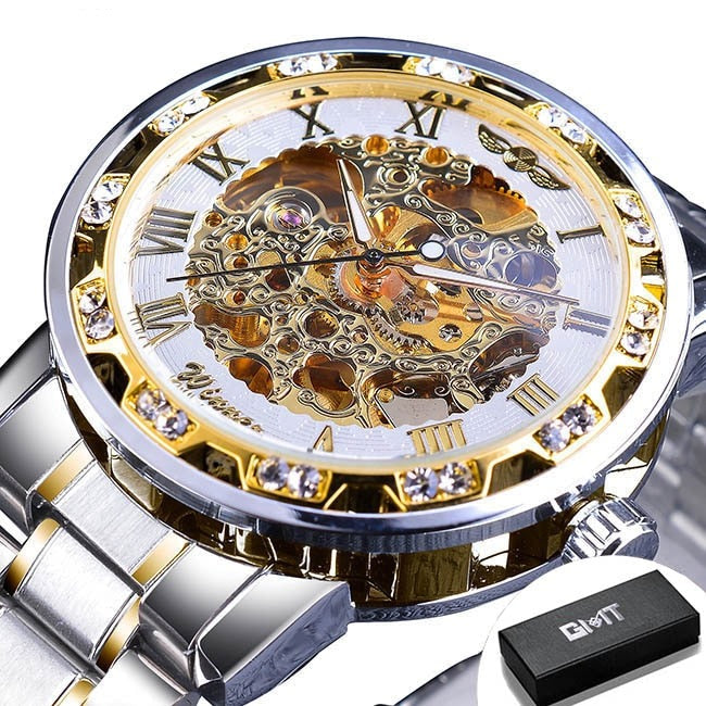 Brand Luxury Men's Mechanical Skeleton Wristwatch