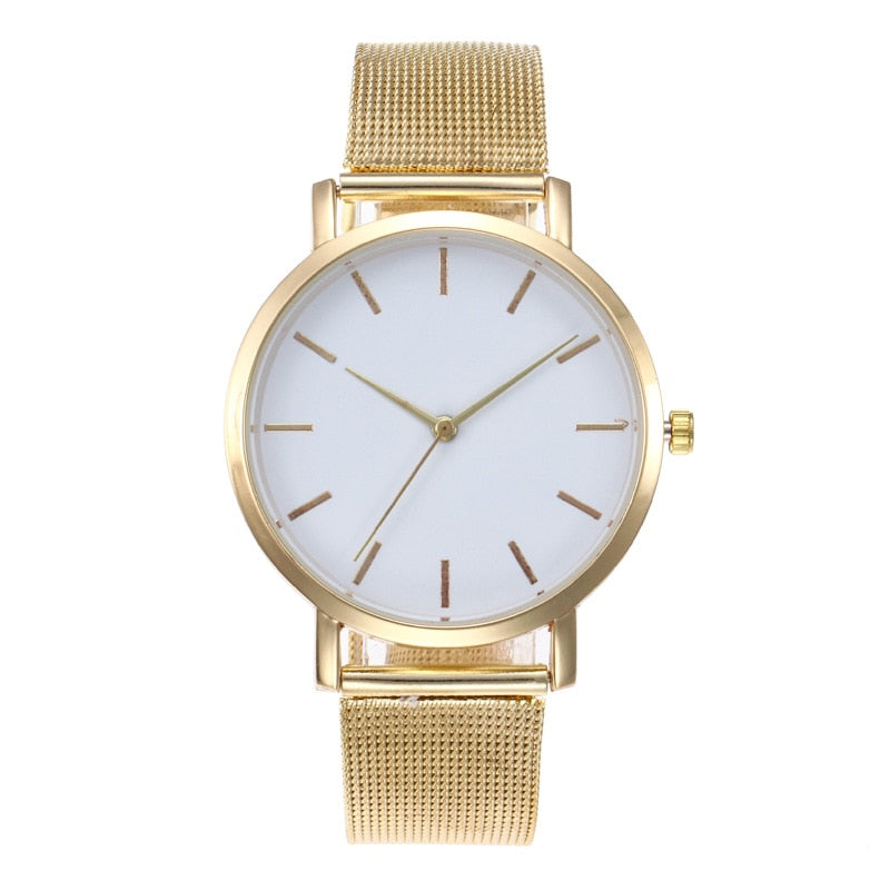 Ultra-thin Rose Gold Watch Minimalist Mesh Women Watch - Alicetheluxe