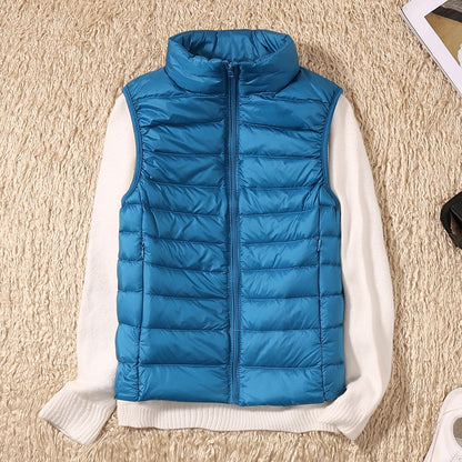 Ultra Light Down Vests Slim Gilet Lightweight Warm Waistcoat Portable