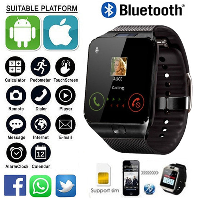 DZ09 Professional Smart Watch 2G SIM TF Camera Waterproof Wrist Watch