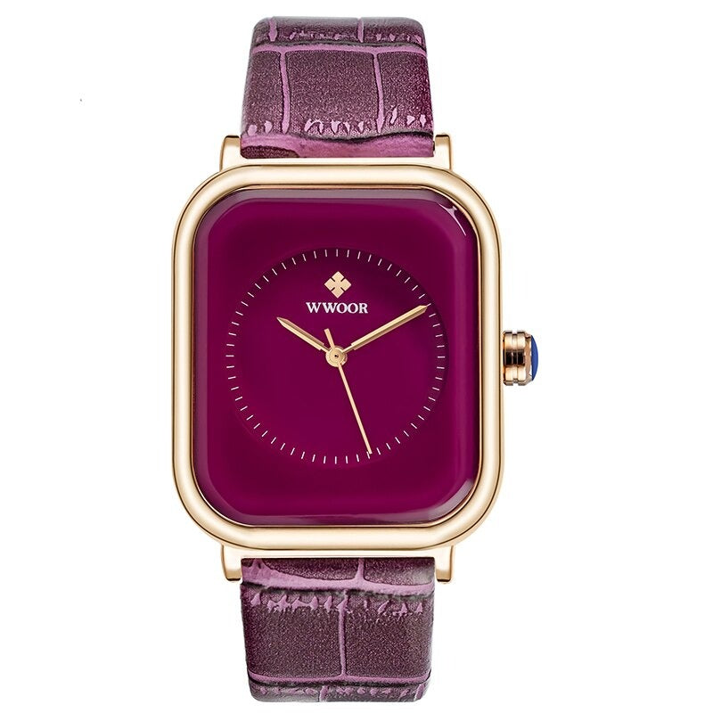 Rectangle Watches For Women Fashion Pink Ladies