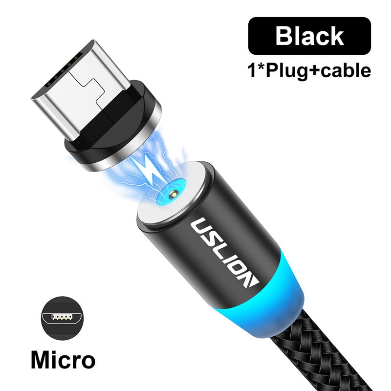 Magnetic USB Cable For iPhone 12 11 Xiaomi Samsung Type C
