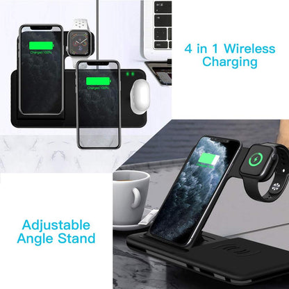 15W Qi Fast Wireless Charger Stand For iPhone 11 XR X 8 Apple