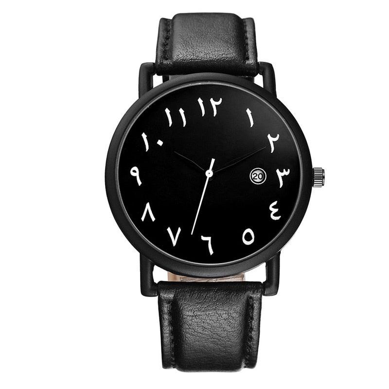 Women Watches Arabic Number Creative Fashion Quartz Wristwatch Leather