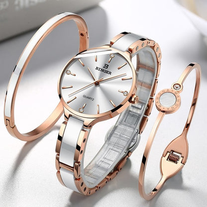 Fashion Women Watch Luxury Brand Bracelets Ceramic Watch band Sapphire