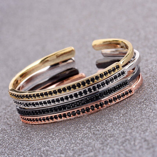 Zircon Copper Bracelet Bangles Luxury Gold Jewelry Gift Girls