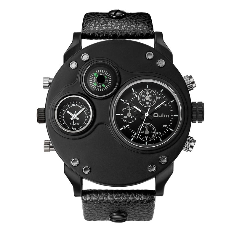 Unique Sport Watches Men Luxury Brand Two Time Zone