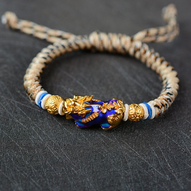 Temperature Change Color Lucky Brave Troops Pixiu Braided Rope