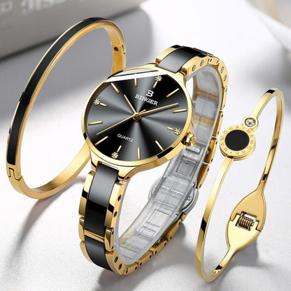 Fashion Women Watch Luxury Brand Bracelets Ceramic Watch band Sapphire