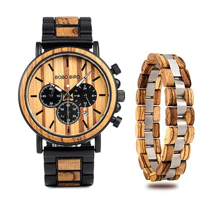 Reloj de madera con pulsera 03