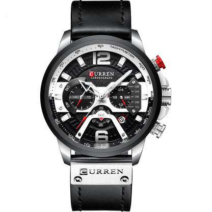 Mens Watches Top Brand Luxury Leather Sports