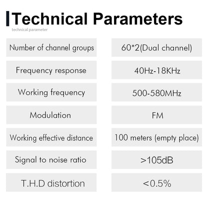 Wireless Microphone Professional UHF Handheld Frequency Adjustable