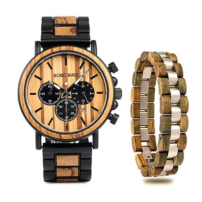 Reloj de madera con pulsera 04