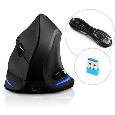 Rechargeable Wireless Vertical Mouse Gamer Ergonomic Optical 2.4G