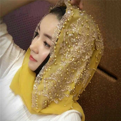 Long Underscarf Muslim Solid Color Hijab