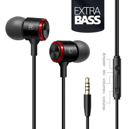 Stereo Bass Headphone In-Ear 3.5MM Wired Earphones Metal HIFI Earpiece