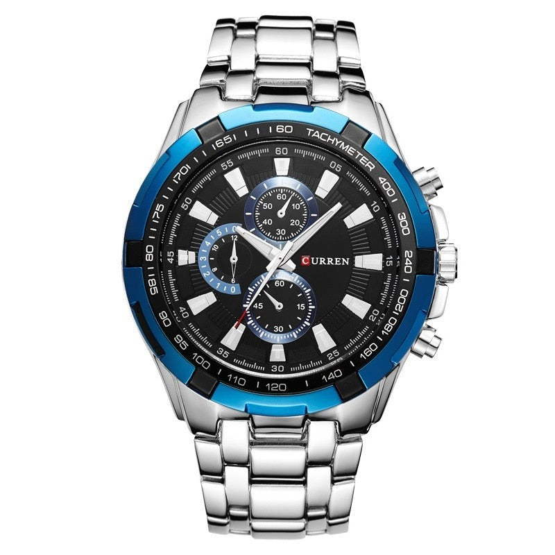 Mens Business Stainless Steel Wristwatch