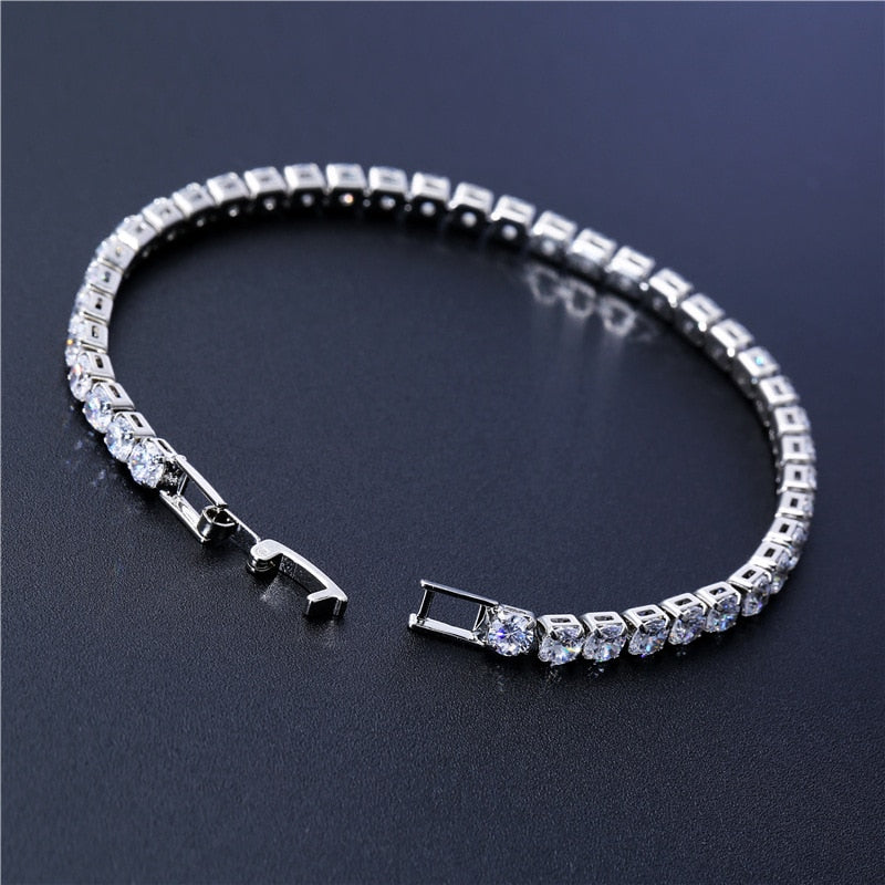 Cubic Zirconia Tennis Bracelet Iced Out Chain Bracelets For Women Men
