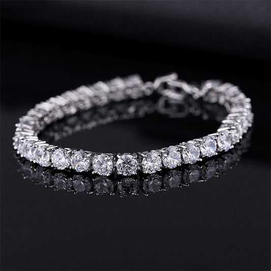 Cubic Zirconia Tennis Bracelet Iced Out Chain