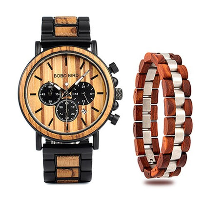 Reloj de madera con pulsera 02