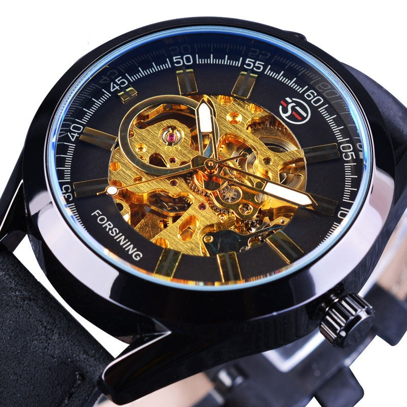 Automatic Men Mechanical Wrist Watch Skeleton Luminous Clock