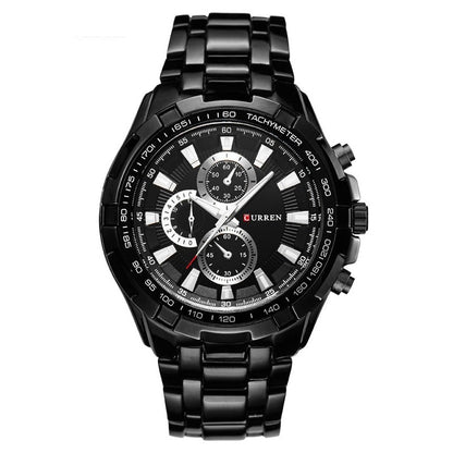 Mens Business Stainless Steel Wristwatch