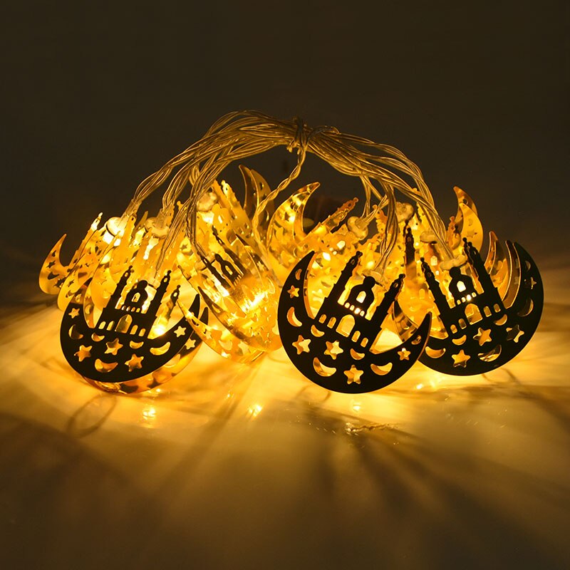 Decoration Moon Star Led Light String Ornament Islamic Home Decor