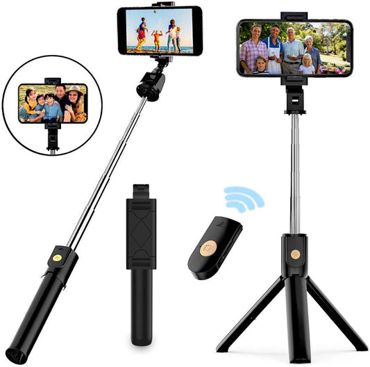 Tripod Expandible Monopod with Remote Control for iPhone IOS Android