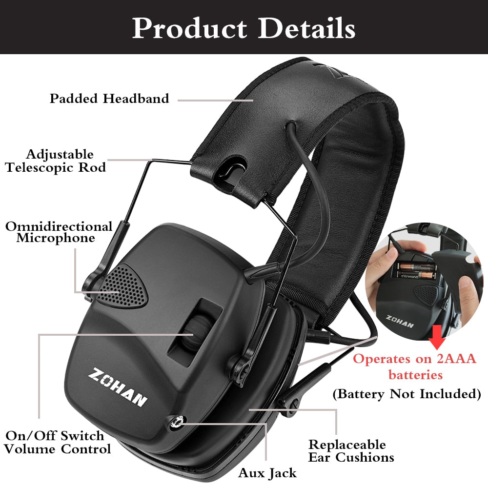 Electronic Shooting Ear Protection Sound Anti-noise Professional