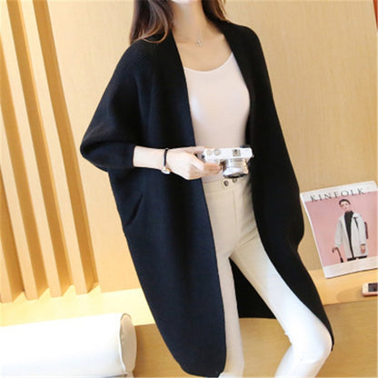 Sleeve Knitted Sweater Femme Jacket Loose Ladies Sweaters