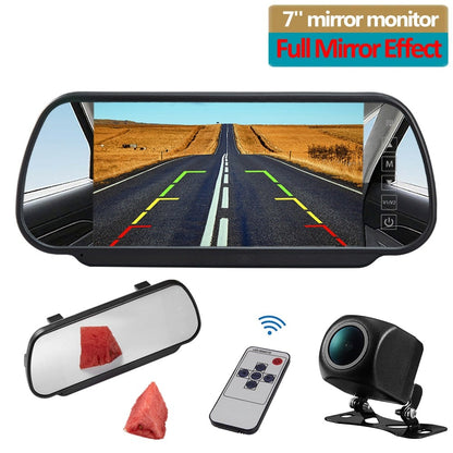 Car Rear View Parking White Mirror Monitor with Night Vision