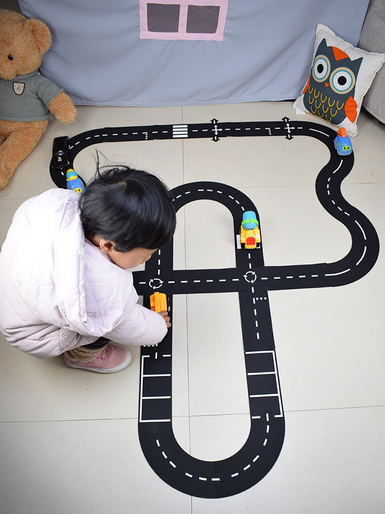 Children road building motorway toy car traffic roadway flexible PVC