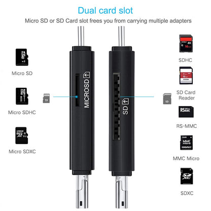 Universal 3 in 1 Card Reader Type C & Micro USB & USB to Micro SD TF