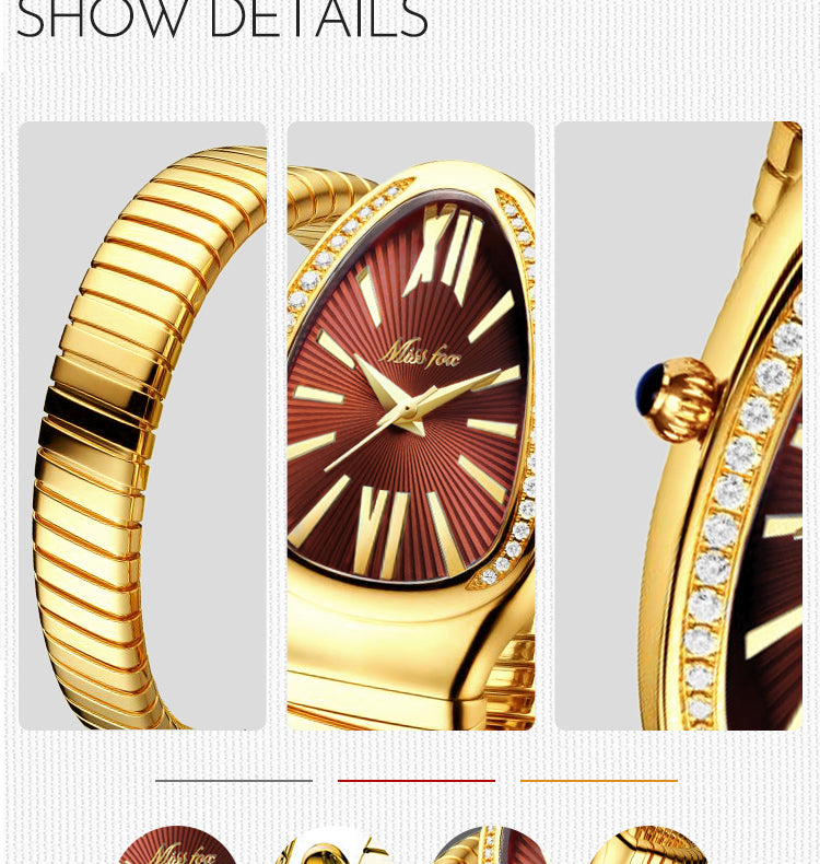 Women's Watches Snake Shape Luxury Wrist Watch For Women