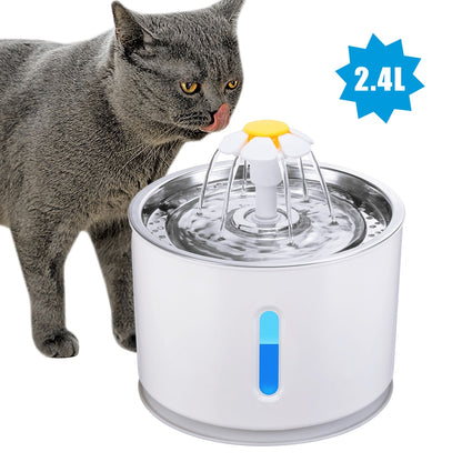 Pet Cat Water Dispenser Feeder Bowl LED Light Smart - Alicetheluxe