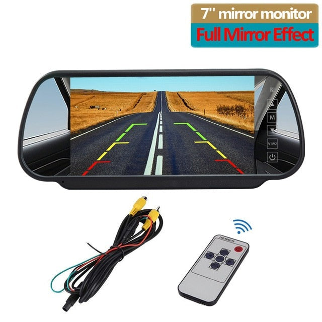 Car Rear View Parking White Mirror Monitor with Night Vision