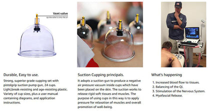 Cupping Therapy Sets Hijama Cupping Vacuum Suction 24 Cups Sets