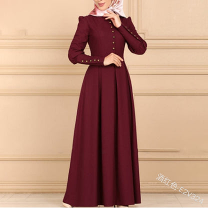 Adult Muslim Long Dress Abayas for Women Arabic Islamic Clothing