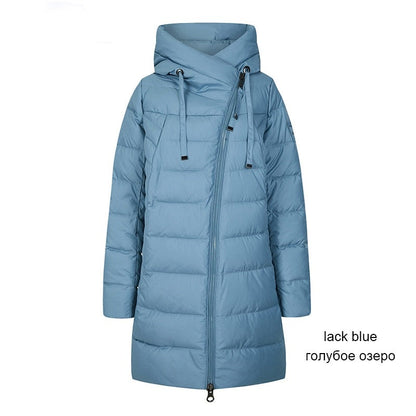 Long Puffer Winter Down Jacket Women Thick Coat